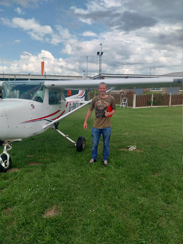 Paul after one of his real aviation bucket list flights in a Cessna 150