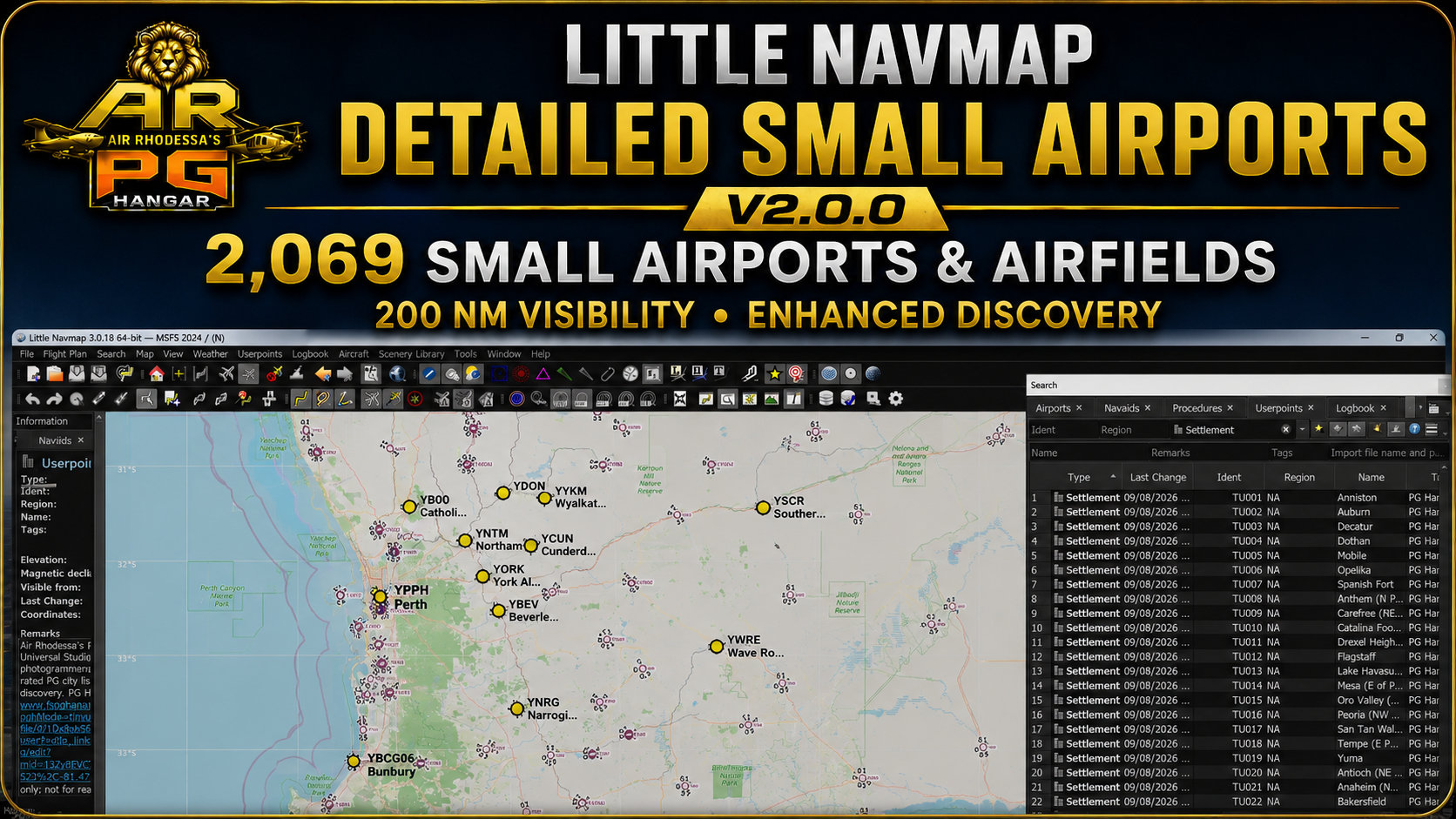 Air Rhodessa PG Hangar 2,069 Detailed Small Airports for Little Navmap v2.0.0 cover