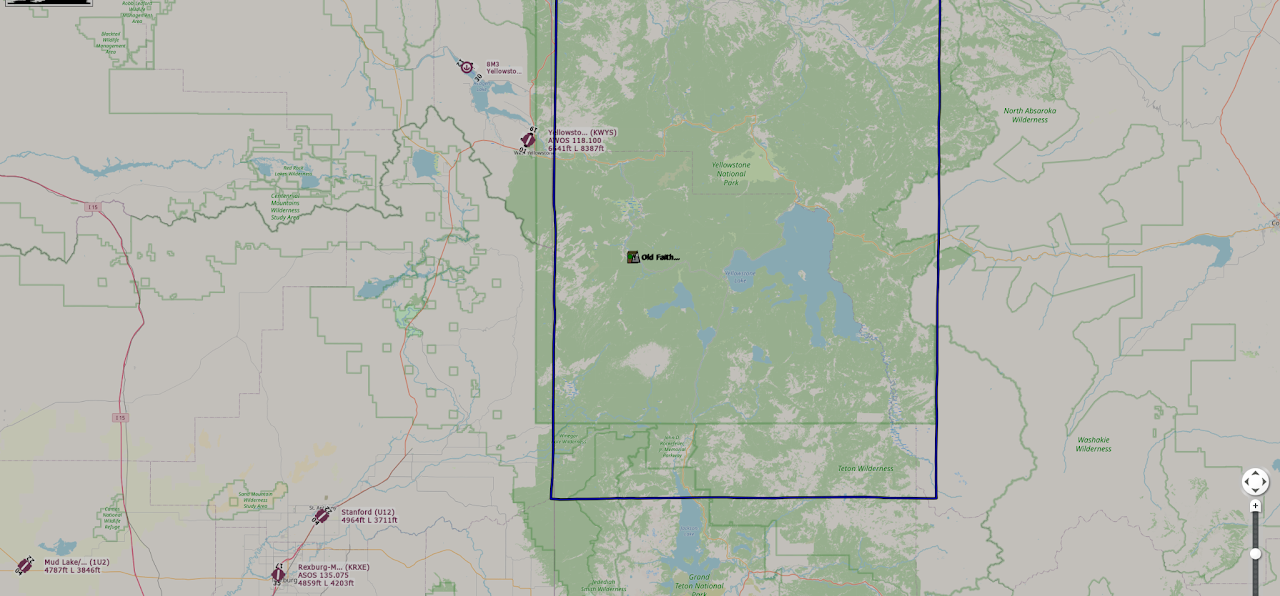 Yellowstone National Park Hi-Res Terrain Map thumbnail